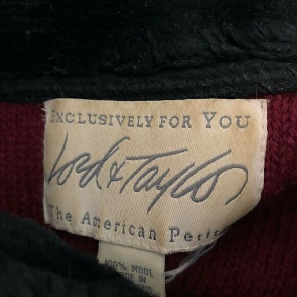 Vintage 60s Lord & Taylor Wool Jacket Burgundy Size M - Picture 6 of 9